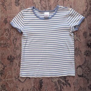 Hanna Andersson Classic Blue & White Stripe Kids Tee